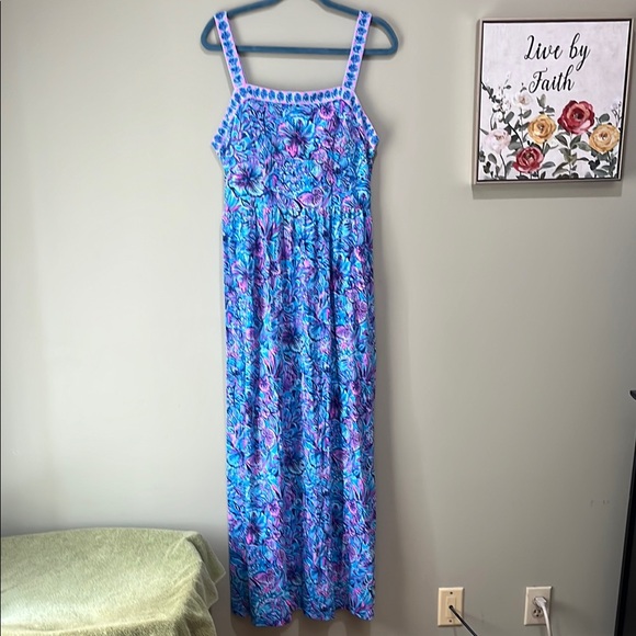 Lilly Pulitzer Dresses & Skirts - 🍉NWT Lilly Pulitzer Blue and Pink Floral Maxi Dress